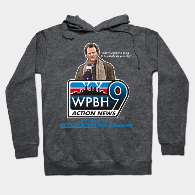 Phil Connors Weatherman Hoodie by Alema Art